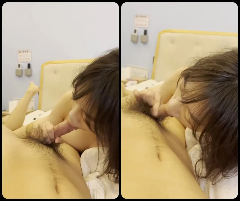 Người tình ngoan liếm láp cu bự của anh